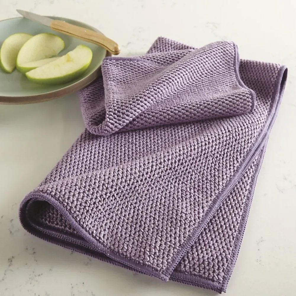 Norwex Kitchen Towel and Kitchen Cloth Set of 2 Amethyst NWT